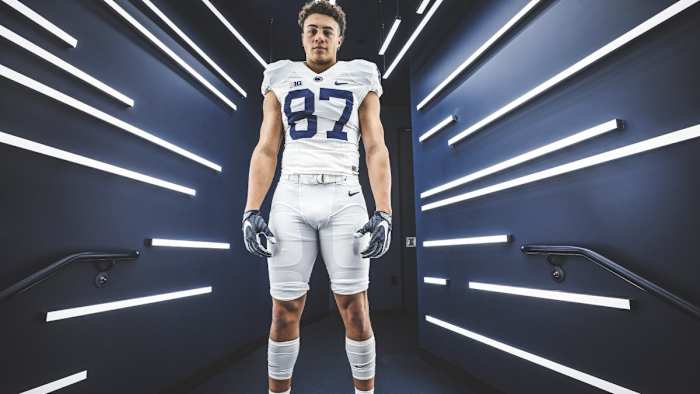 The projected replacement for Pat Freiermuth, Theo Johnson should contribute early for Penn State.&nbsp;